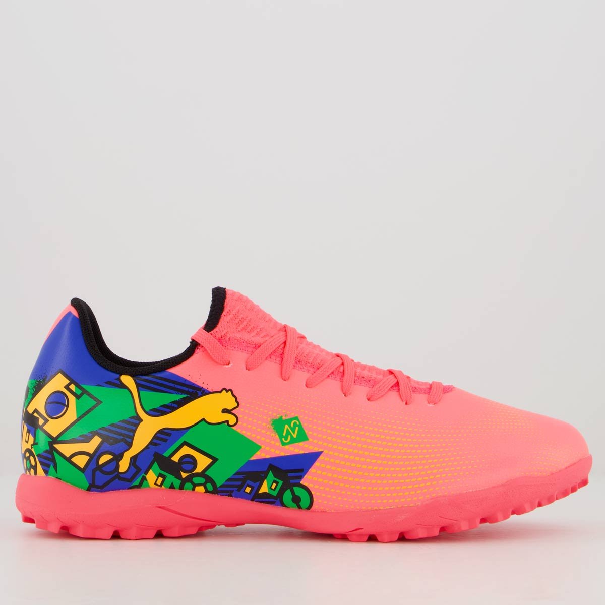 Chuteira Puma Future 7 Play Neymar Jr NJR TT BDP Society Rosa Rosa