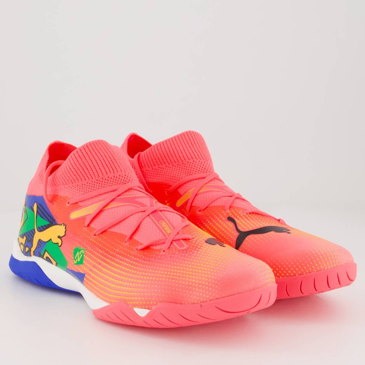 Chuteira Puma Future 7 Match Neymar Jr NJR IT BDP Futsal Rosa Rosa 2