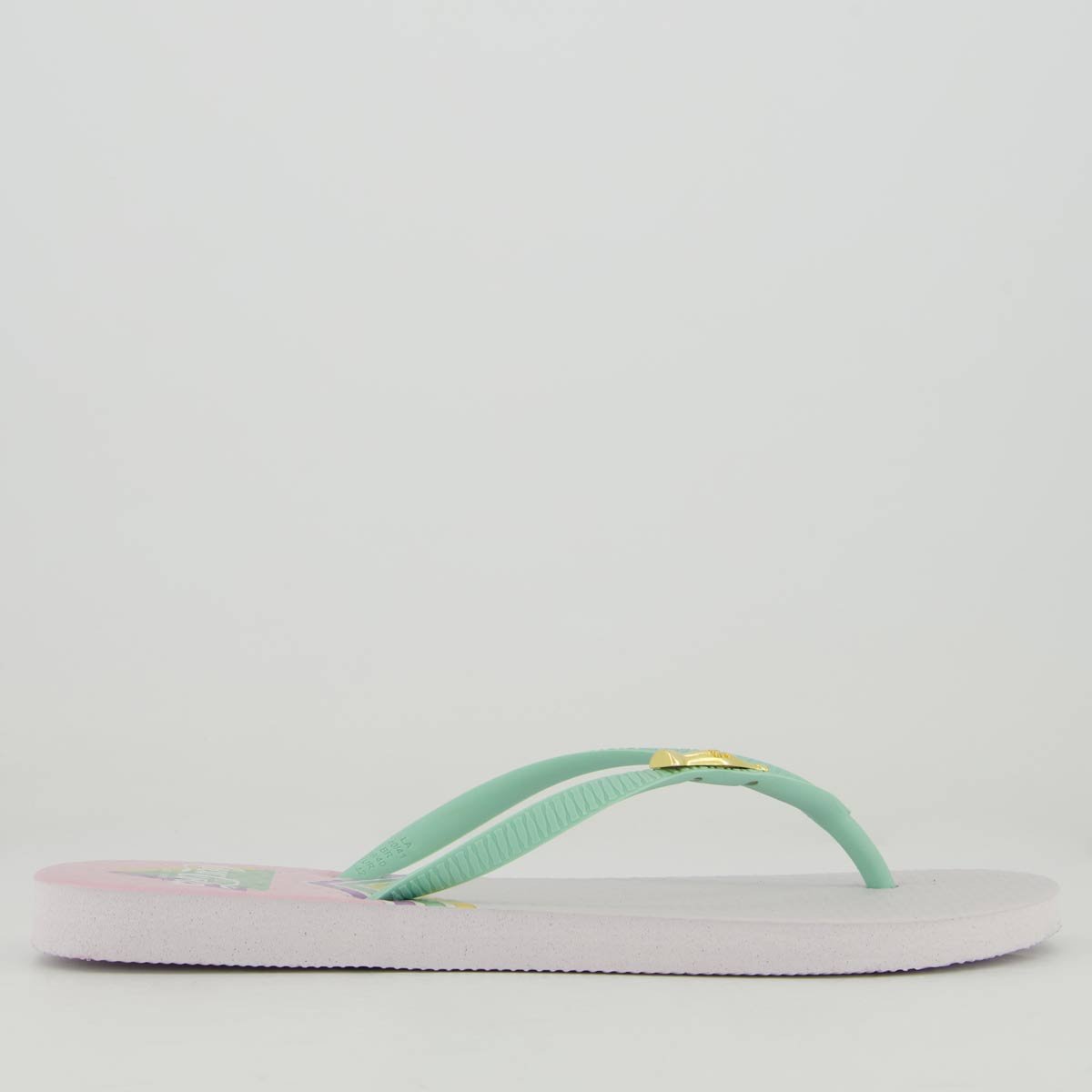 Chinelo Coca Cola Leeds Feminino Branco e Verde Verde 2
