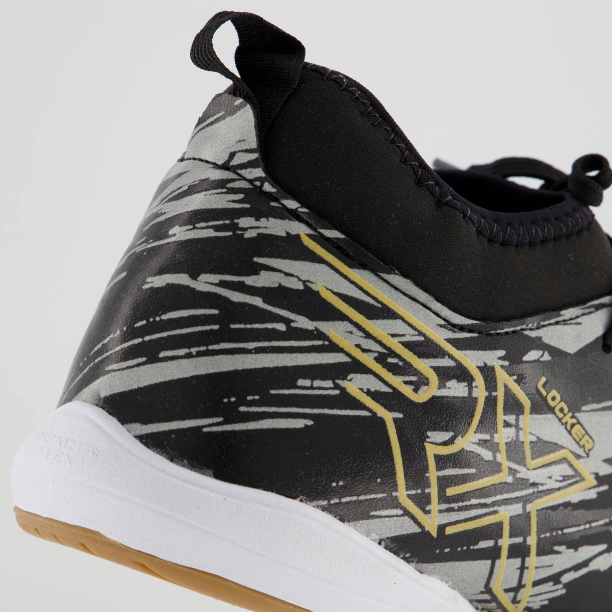 Chuteira Penalty RX Locker Y-4 Futsal Preta e Dourada Preto 6