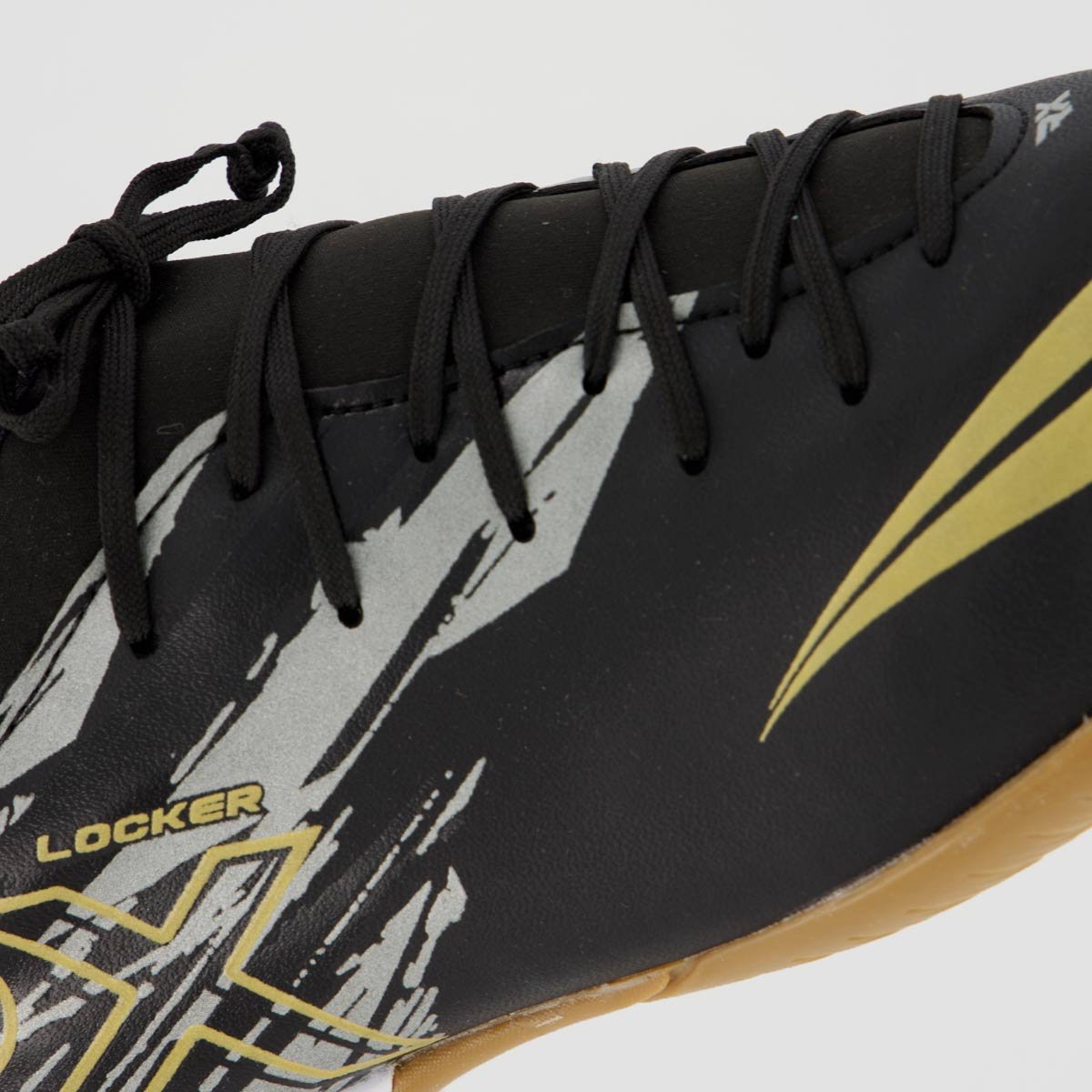 Chuteira Penalty RX Locker Y-4 Futsal Preta e Dourada Preto 7