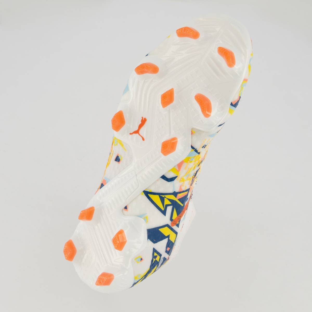 Chuteira Puma Future 7 Ultimate Creativity FG/AG Campo Branca e Laranja Branco/Laranja 5