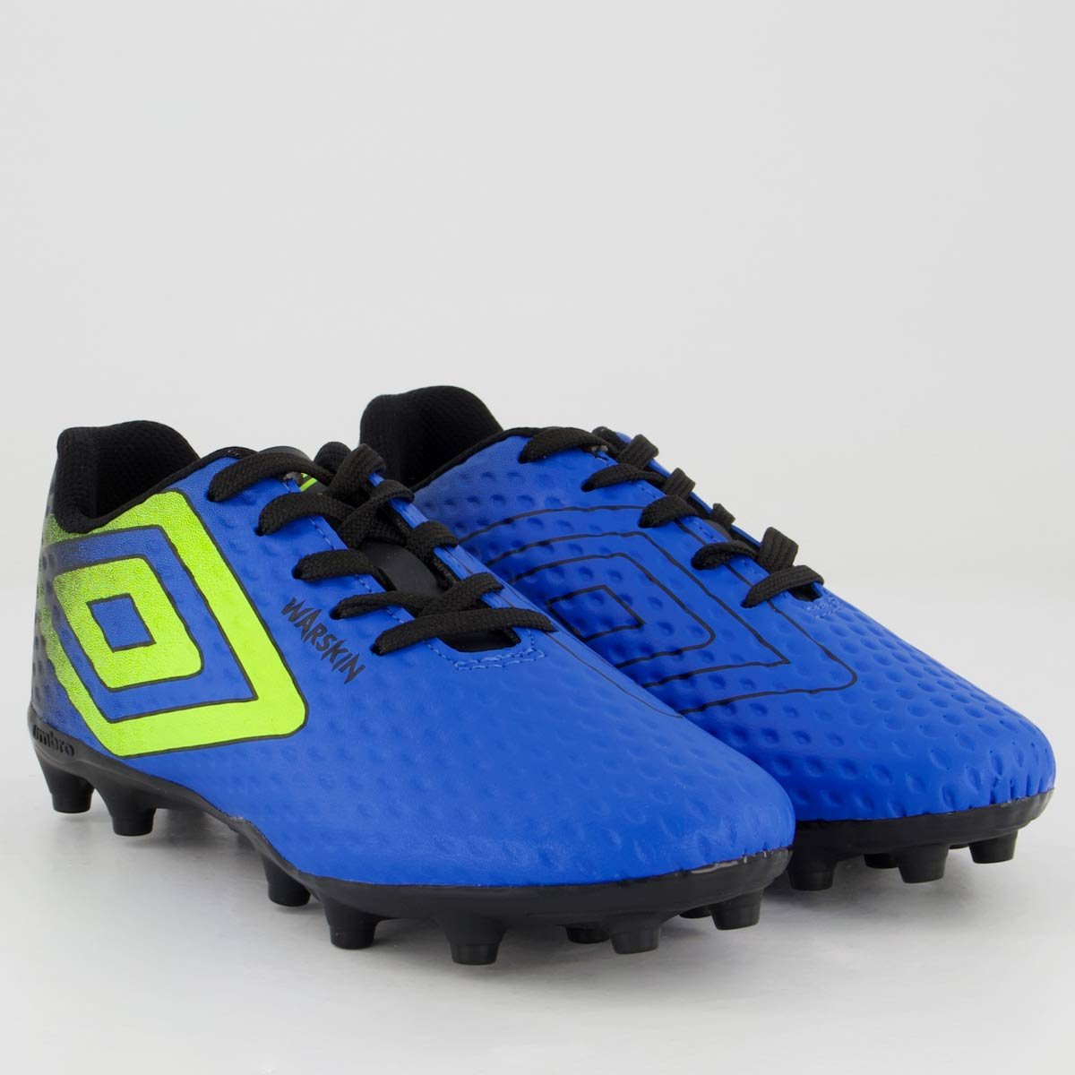 Chuteira Umbro Warskin Campo Juvenil Azul e Preta Azul 2
