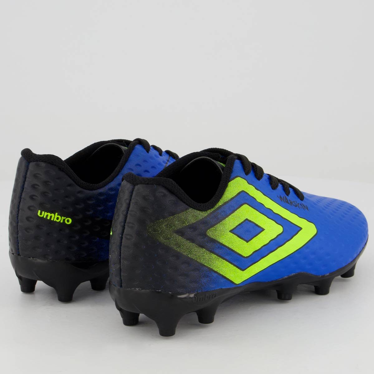 Chuteira Umbro Warskin Campo Juvenil Azul e Preta Azul 3