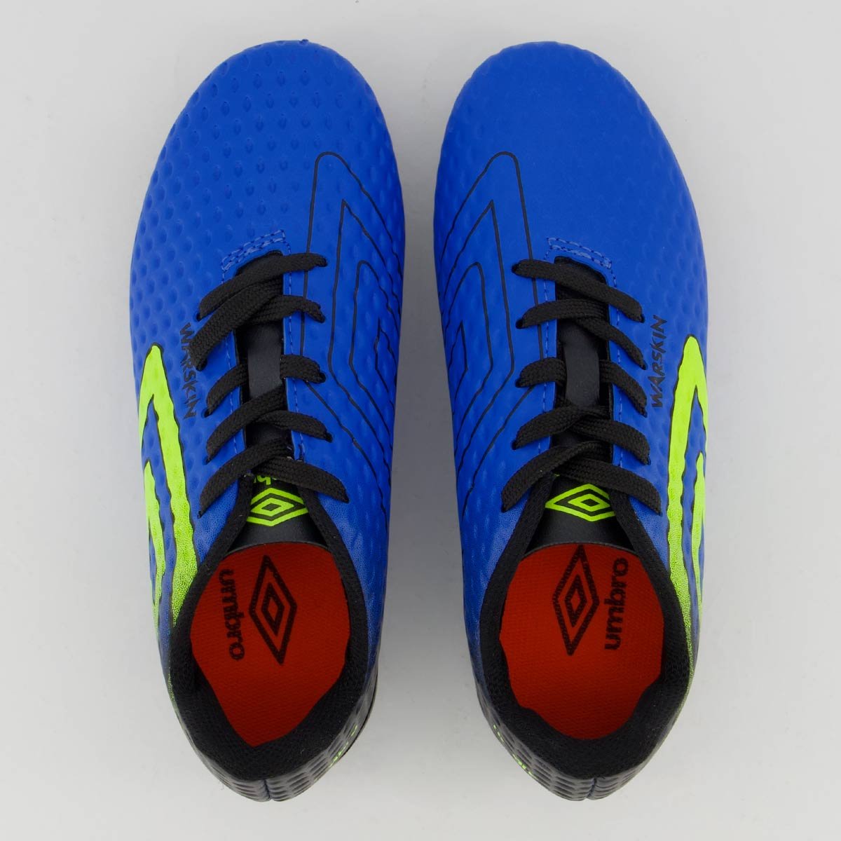 Chuteira Umbro Warskin Campo Juvenil Azul e Preta Azul 4