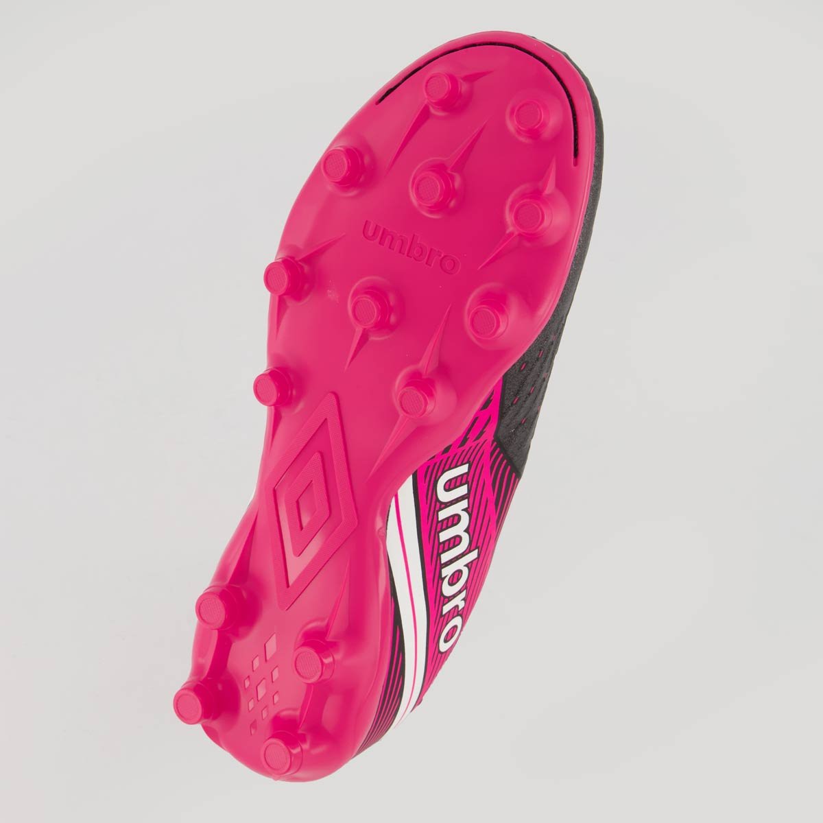 Chuteira Umbro Fire Campo Preta e Rosa Preto/Rosa 5