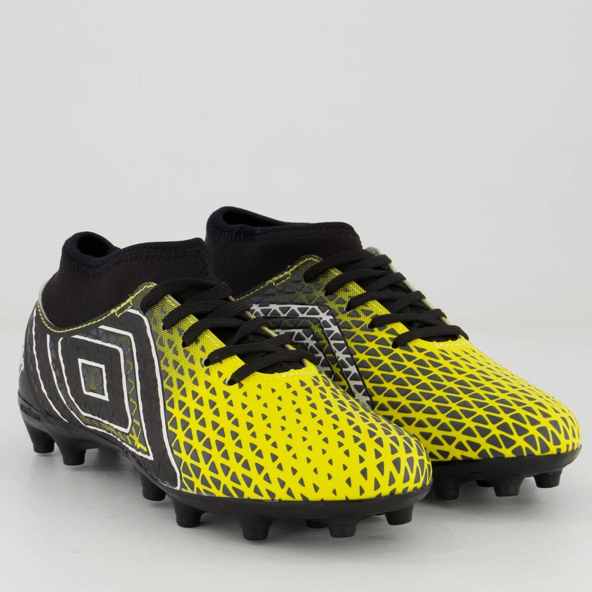 Chuteira Umbro Mutant Campo Juvenil Amarela e Preta Preto 2
