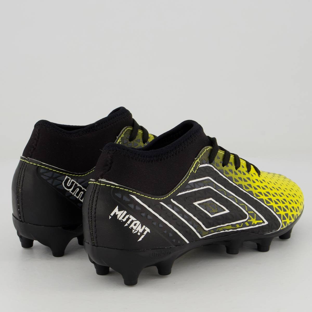 Chuteira Umbro Mutant Campo Juvenil Amarela e Preta Preto 3