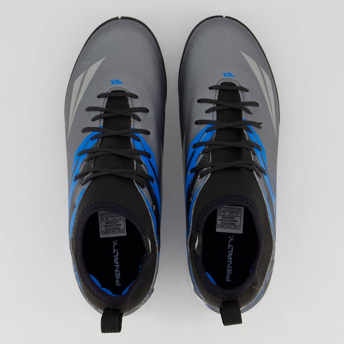 Chuteira Penalty RX Locker Y-4 Society Cinza Cinza 4