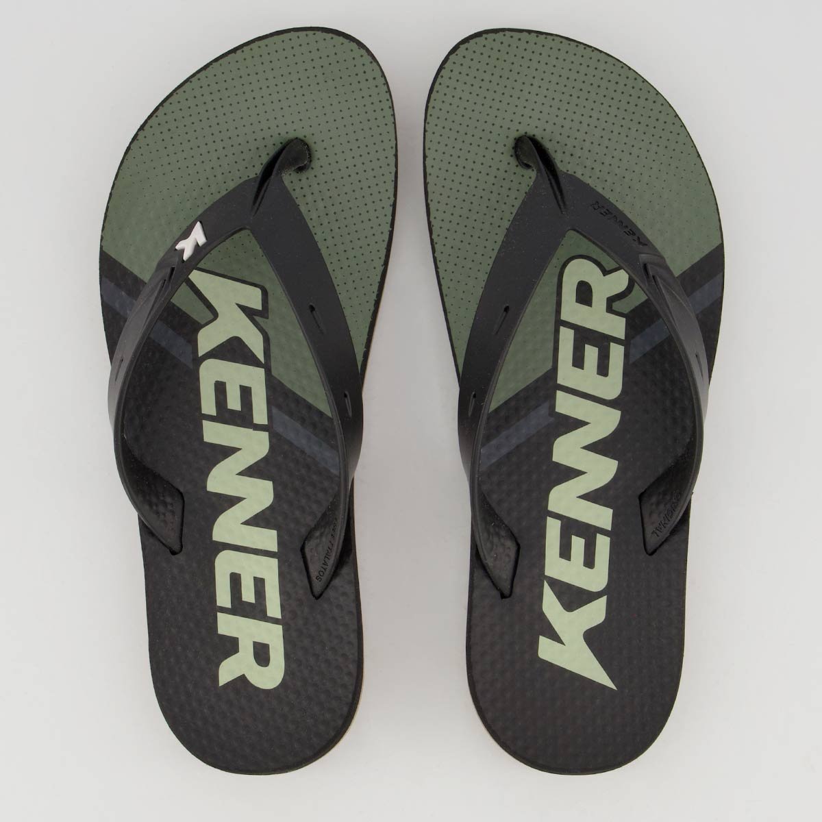 Chinelo Kenner Summer Line Preto/Verde 1