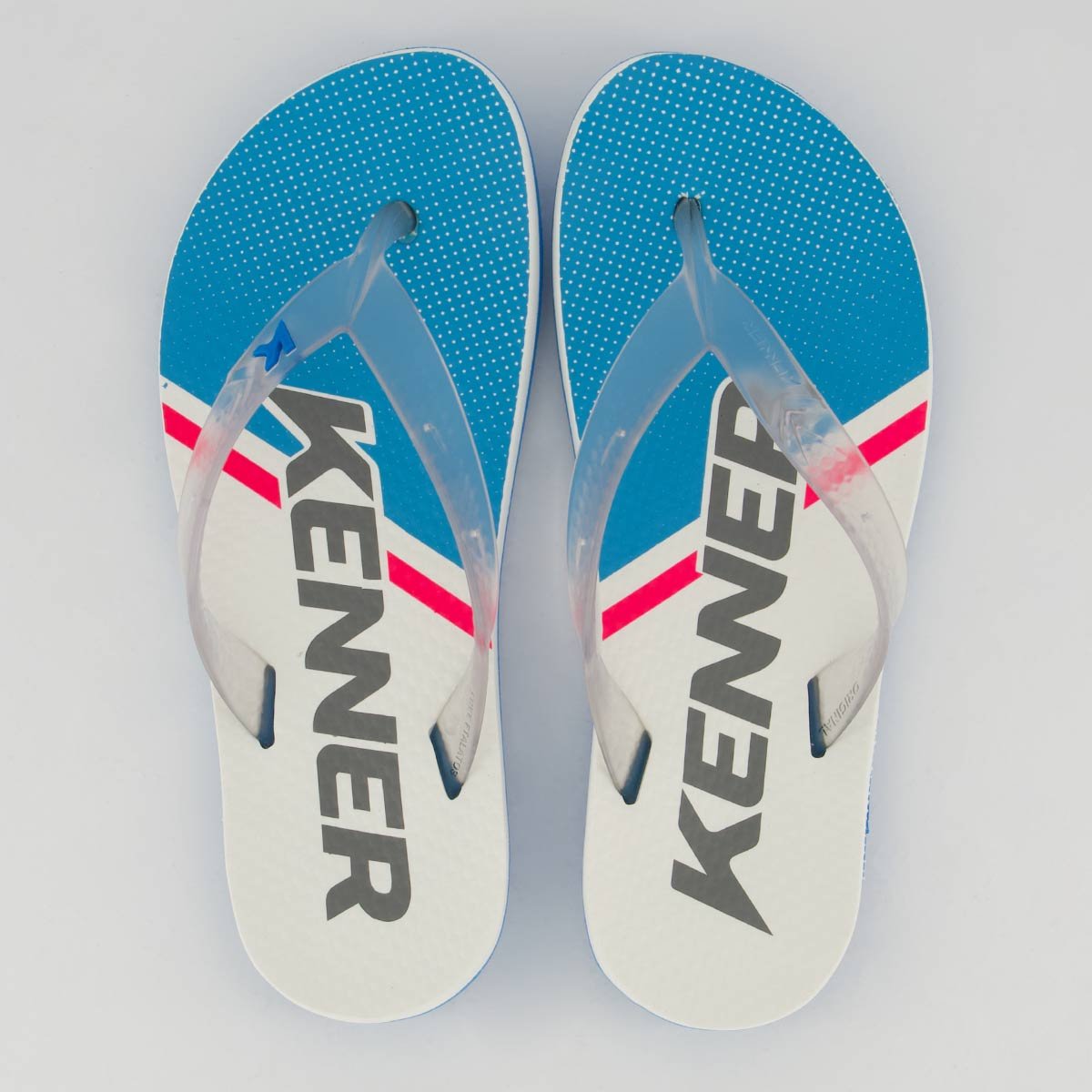 Chinelo Kenner Summer Line Azul e Branco