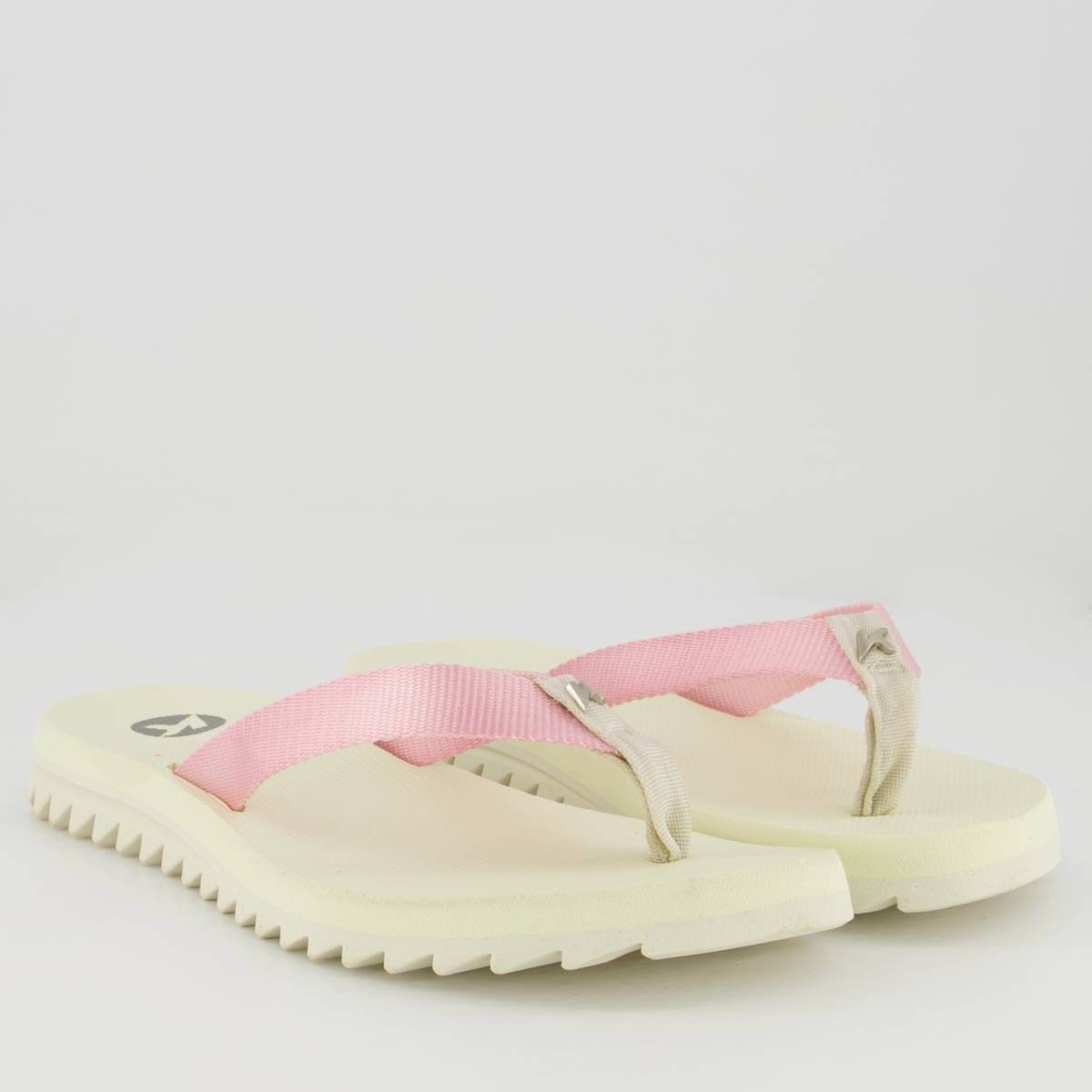 Chinelo Kenner Kyra Slim Feminino Branco e Rosa Bege 3