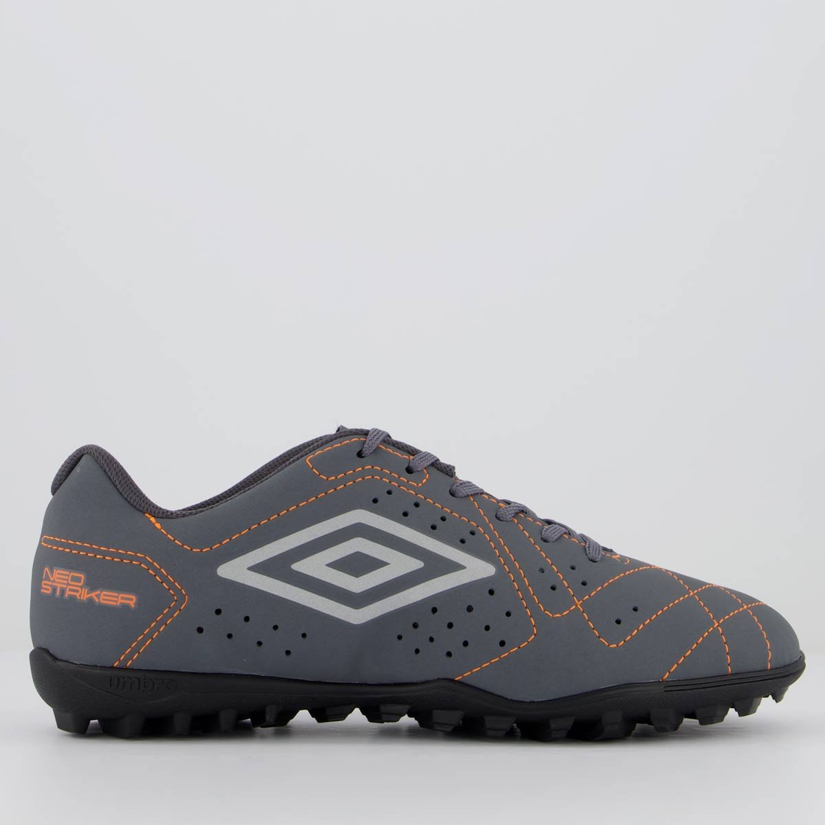 Chuteira Umbro Neo Striker Society Cinza e Laranja Cinza/Laranja 1