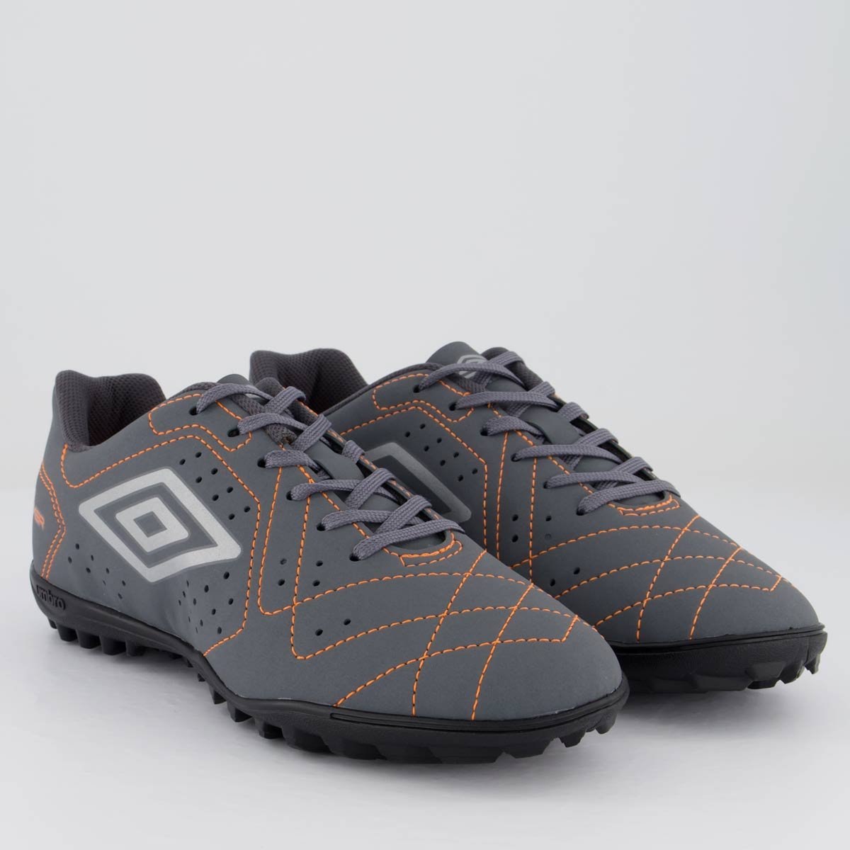 Chuteira Umbro Neo Striker Society Cinza e Laranja Cinza/Laranja 2