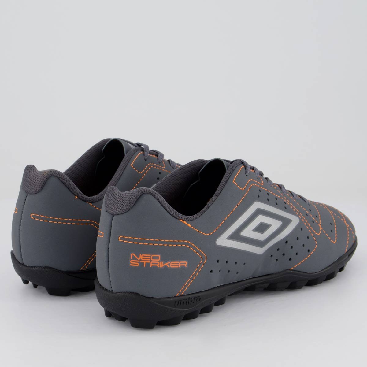 Chuteira Umbro Neo Striker Society Cinza e Laranja Cinza/Laranja 3