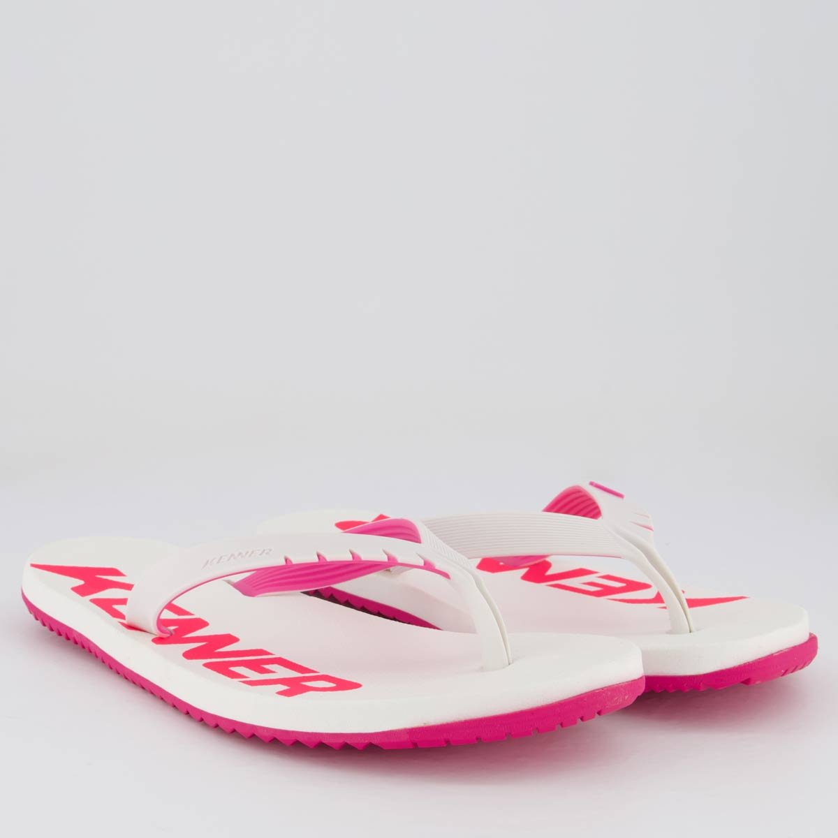 Chinelo Kenner RED Branco Branco/Rosa 3