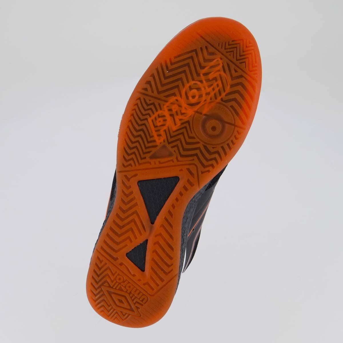 Chuteira Umbro Pro 5 Bump Futsal Preta e Laranja Preto/Laranja 5