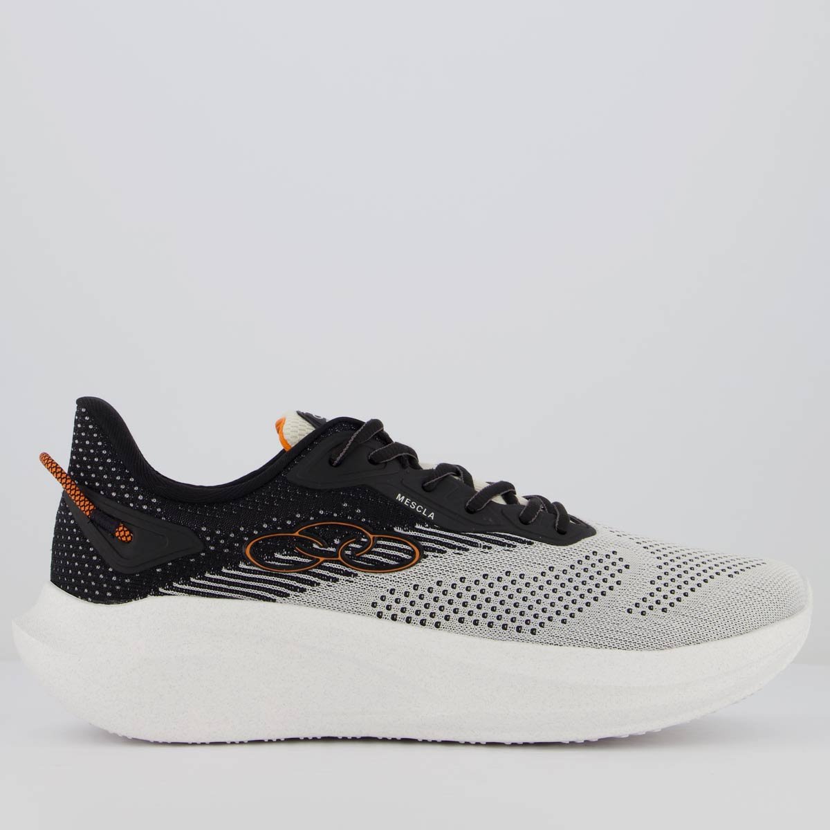 Tênis Olympikus Mescla Branco e Preto Branco/Preto 1
