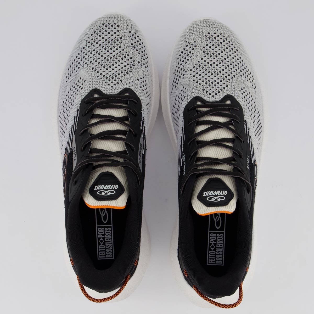 Tênis Olympikus Mescla Branco e Preto Branco/Preto 4