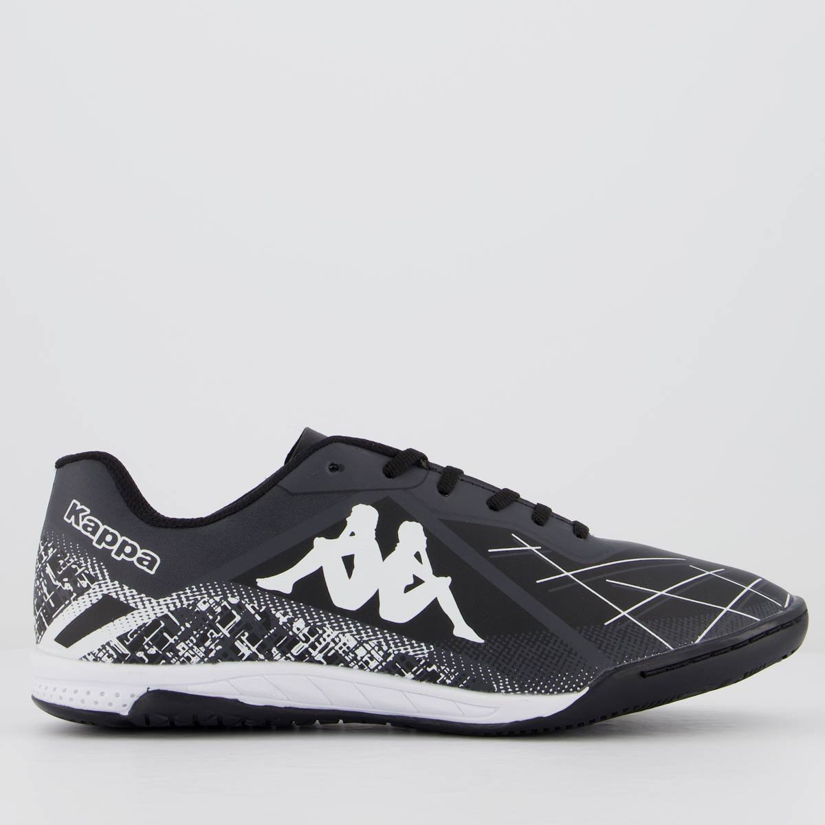 Chuteira Kappa Boston Futsal Preta e Branca Preto/Branco 1