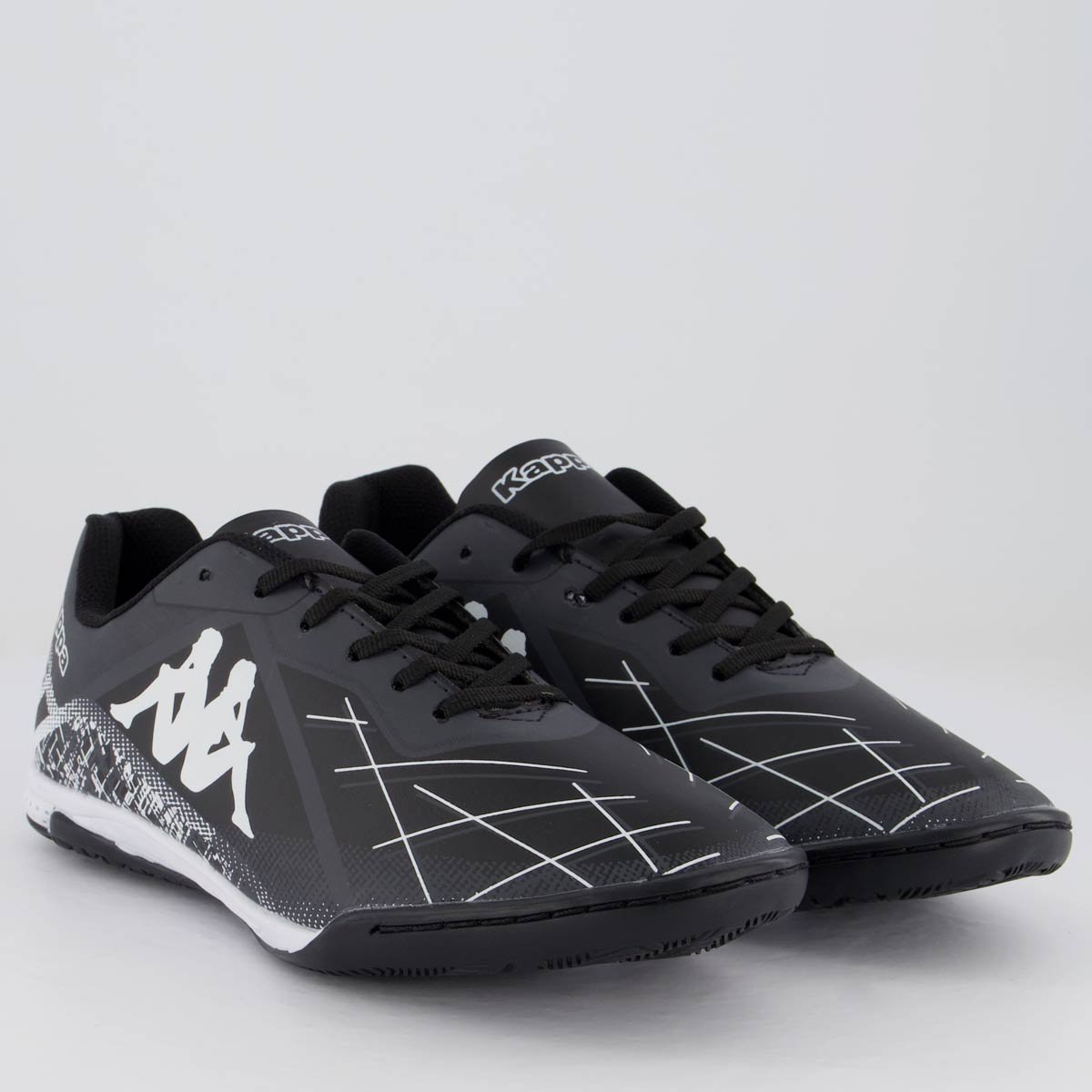 Chuteira Kappa Boston Futsal Preta e Branca Preto/Branco 2