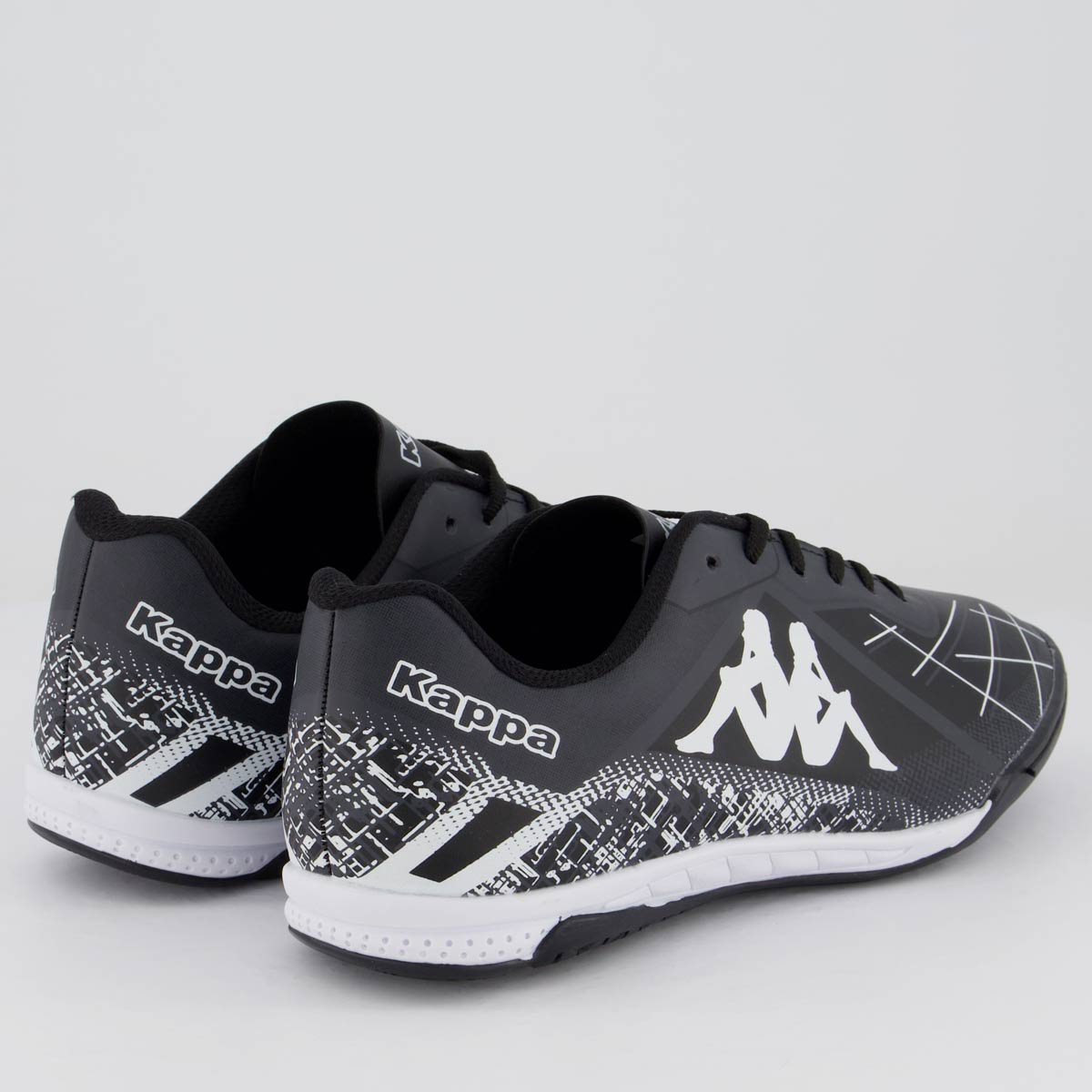 Chuteira Kappa Boston Futsal Preta e Branca Preto/Branco 3