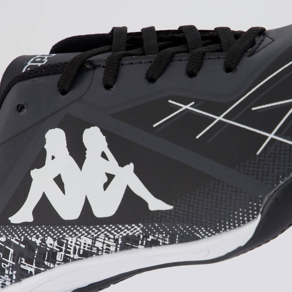 Chuteira Kappa Boston Futsal Preta e Branca Preto/Branco 7