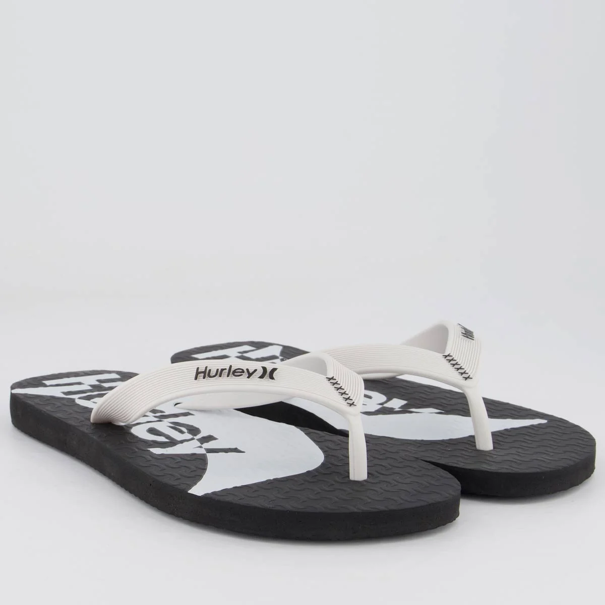 Chinelo Hurley Shadow Preto e Branco Preto/Branco 3