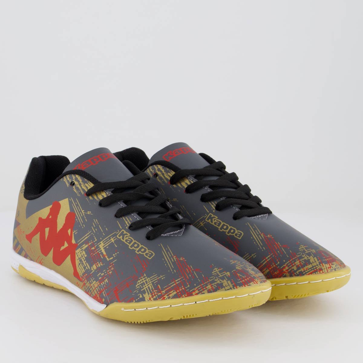 Chuteira Kappa Seattle Futsal Cinza e Dourada Cinza/Dourado 2