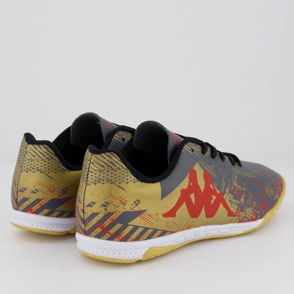 Chuteira Kappa Seattle Futsal Cinza e Dourada Cinza/Dourado 3