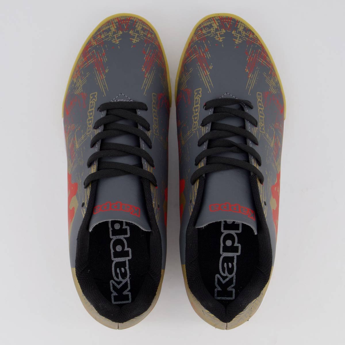 Chuteira Kappa Seattle Futsal Cinza e Dourada Cinza/Dourado 4