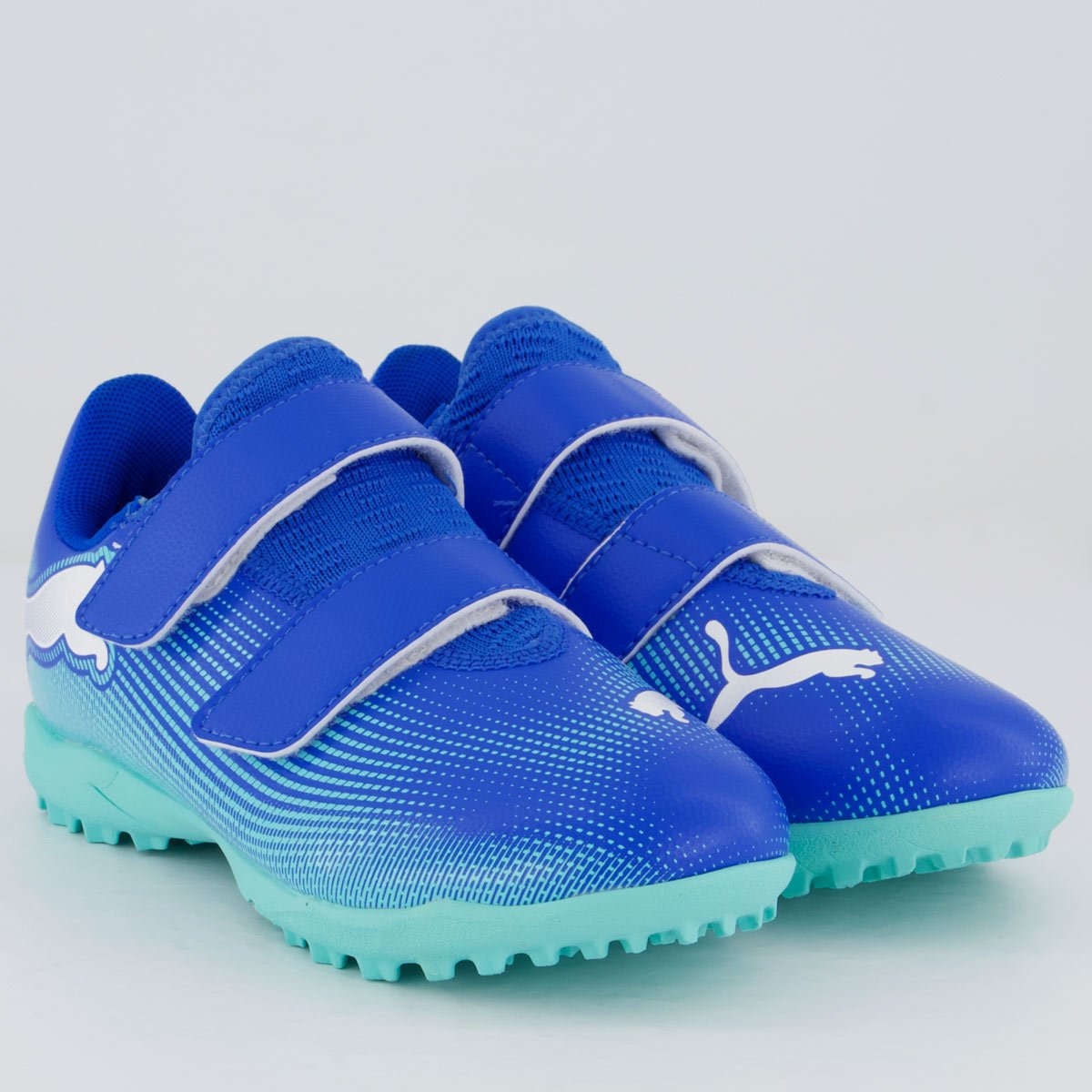 Chuteira Puma Future 7 Play TT Society V PS DP Infantil Azul 2