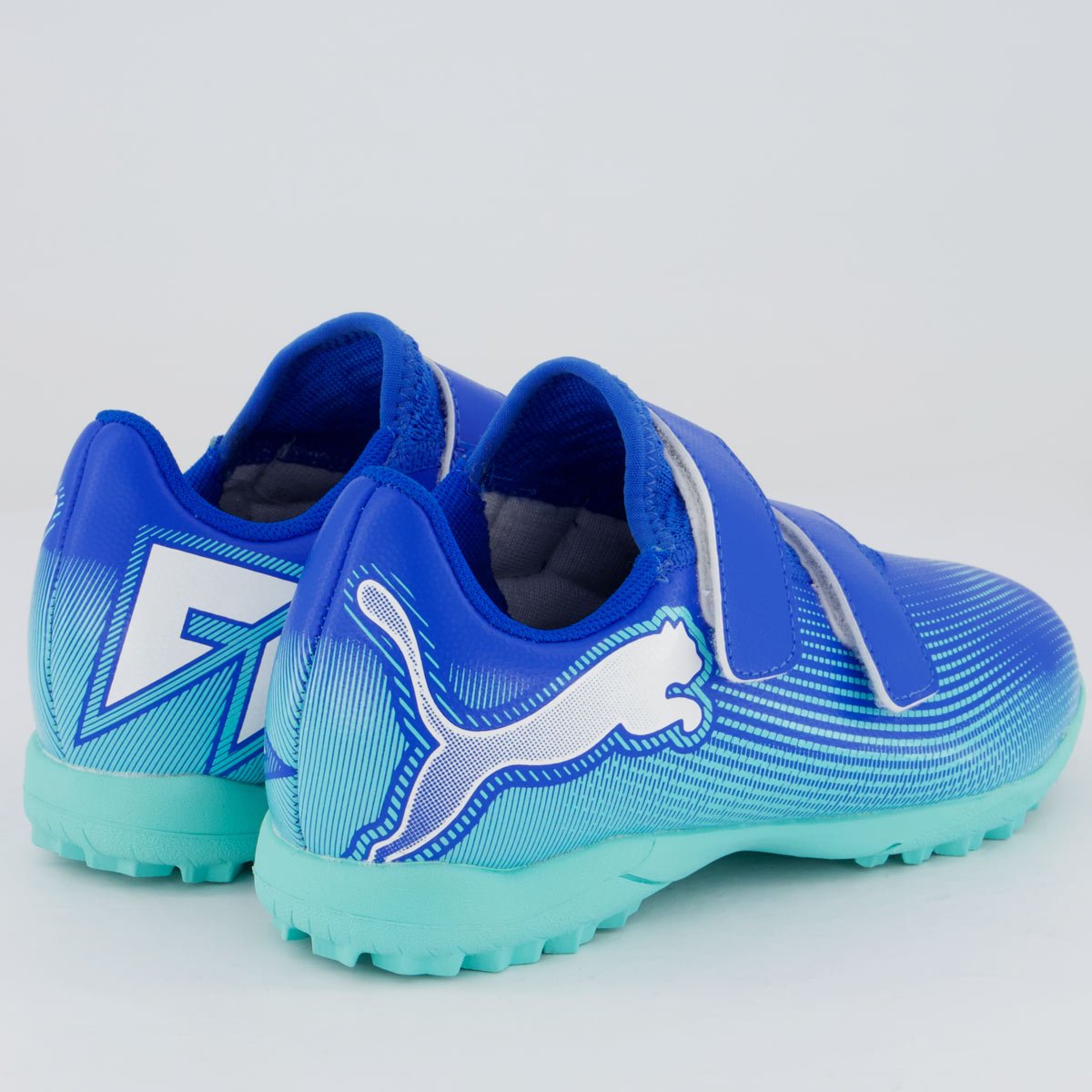 Chuteira Puma Future 7 Play TT Society V PS DP Infantil Azul 3