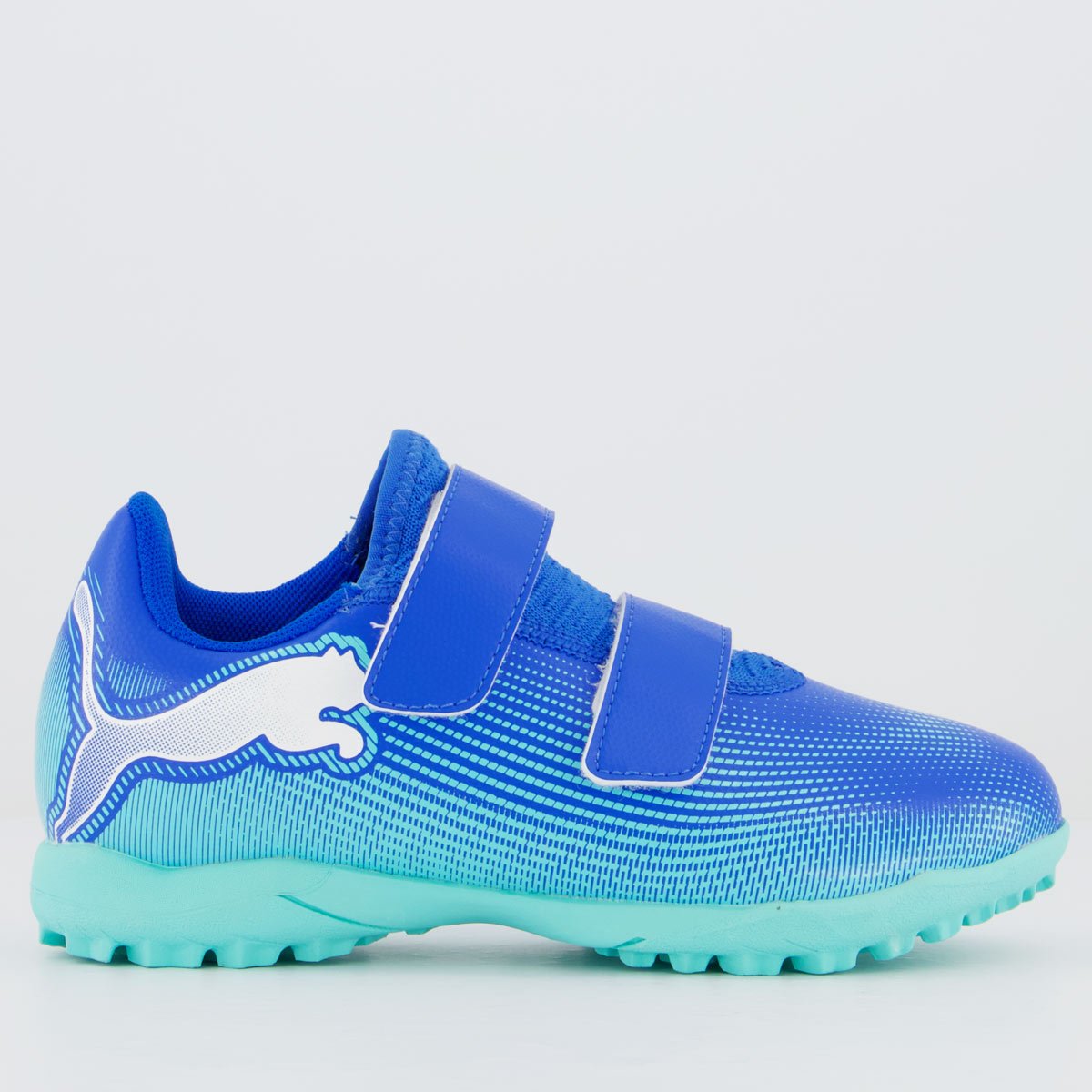 Chuteira Puma Future Play TT Society V PS DP Infantil Azul