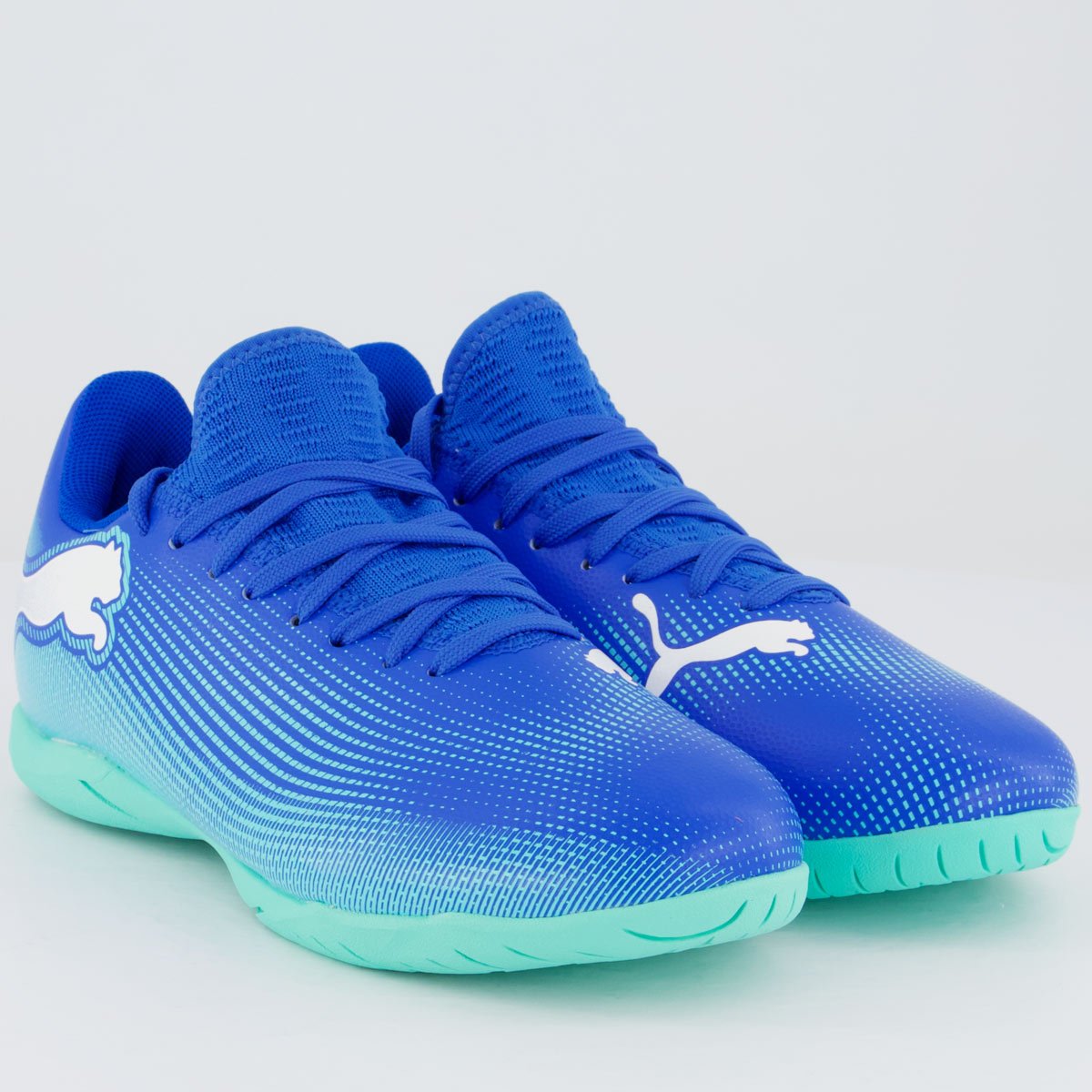 Chuteira Puma Future 7 Play IT PS BDP Futsal Infantil Azul Azul 2