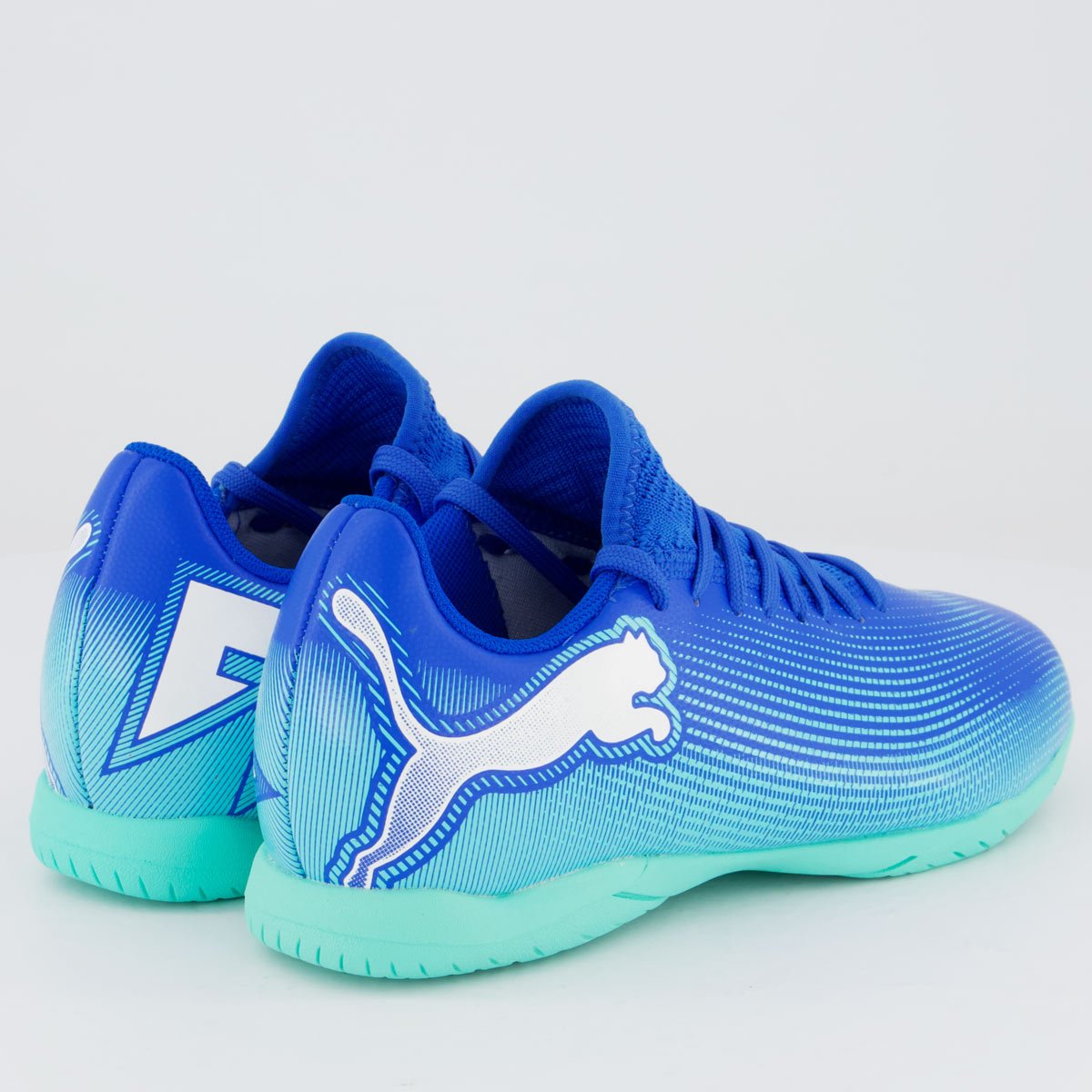 Chuteira Puma Future 7 Play IT PS BDP Futsal Infantil Azul Azul 3