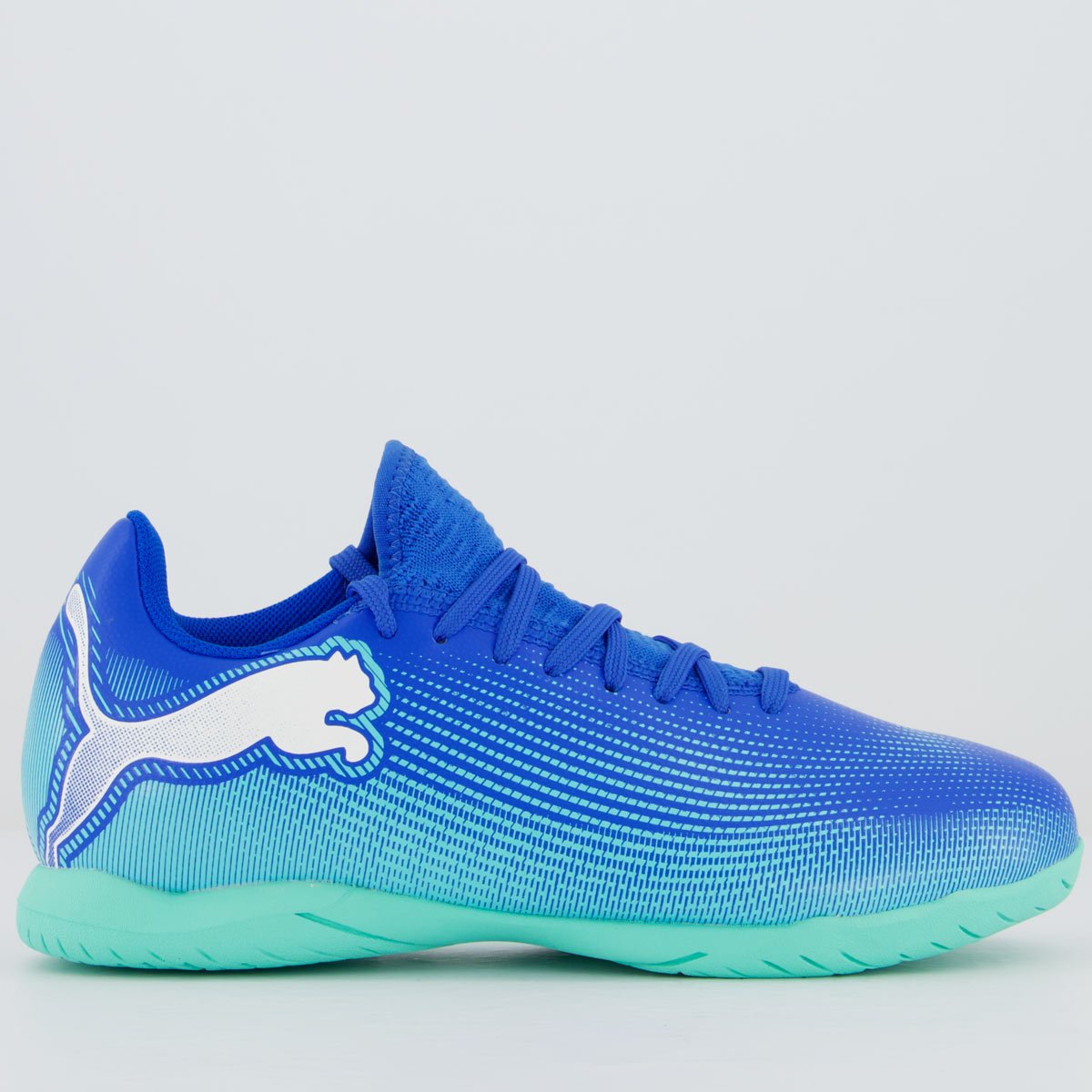 Chuteira Puma Future 7 Play IT PS BDP Futsal Infantil Azul Azul