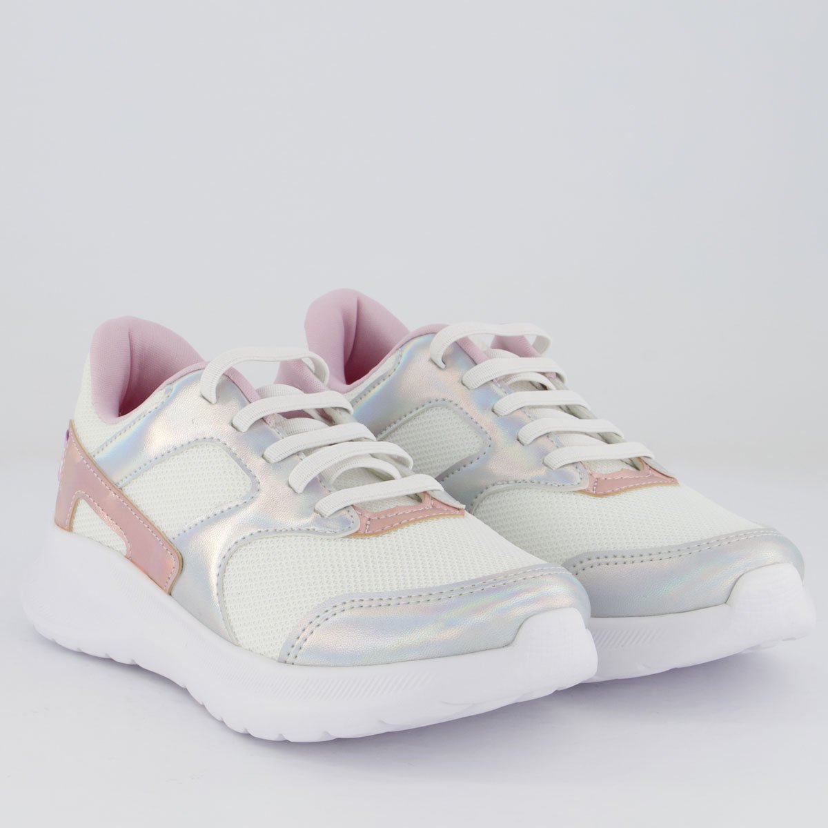 Tênis Klin Freedom Juvenil Holográfico Branco e Lilas Branco/Roxo 2