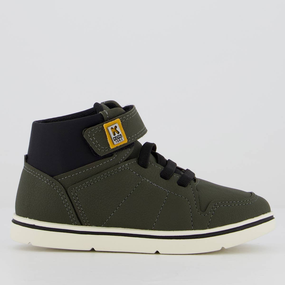 Tênis Klin Flyer Cano Médio Infantil Verde Militar e Preto Verde/Preto
