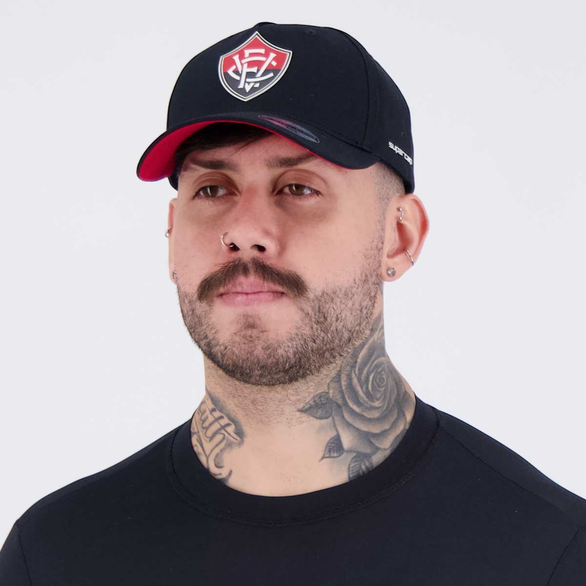 Boné Vitória Americano Preto e Vermelho Preto/Vermelho 5