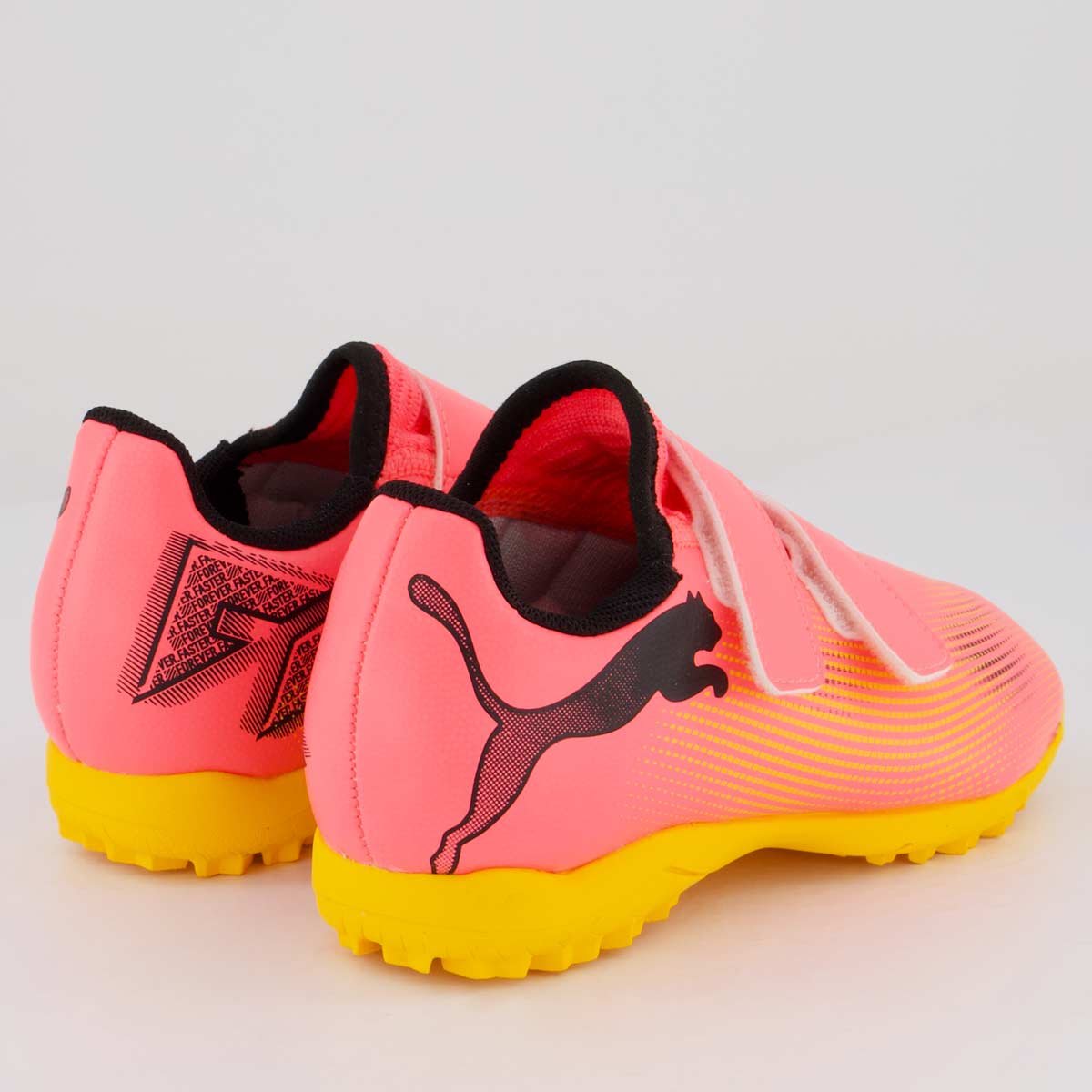 Chuteira Puma Future 7 Play TT V PS Society Kids Rosa Rosa 3