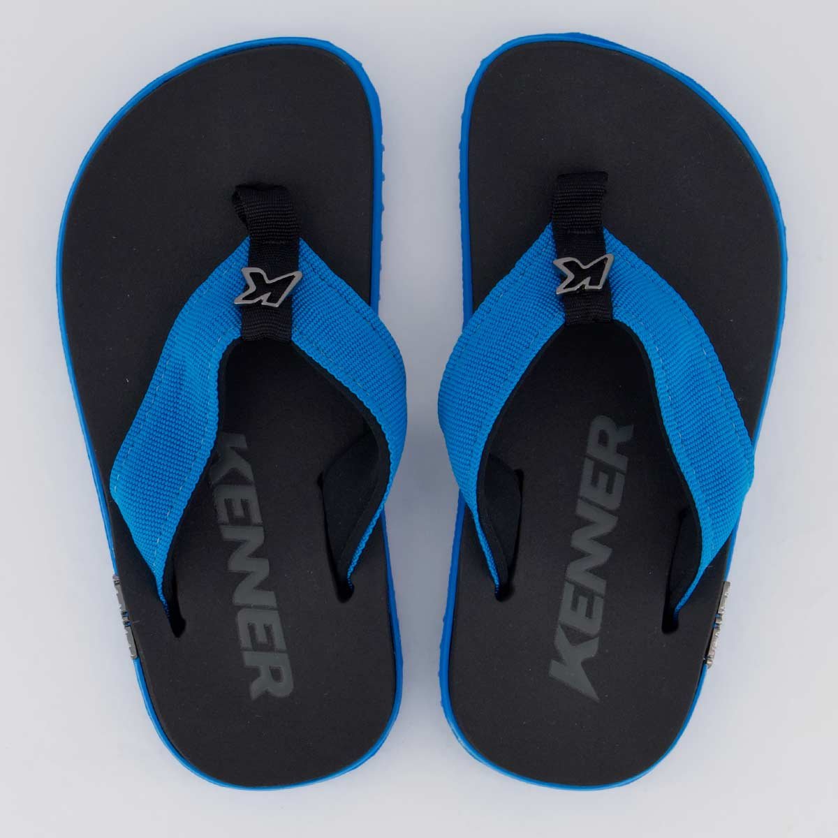 Chinelo Kenner Kivah Juvenil Preto e Azul Preto/Azul 1