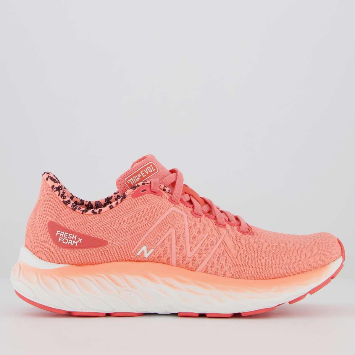 Tênis New Balance Fresh Foam X Evoz V3 Feminino Coral Laranja 1
