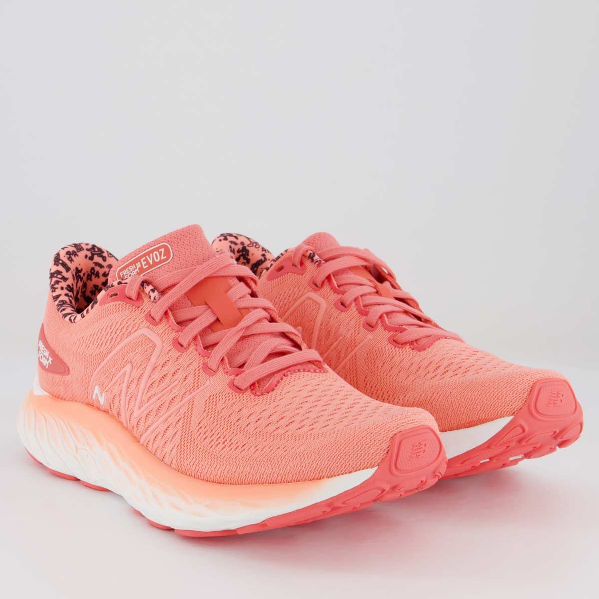 Tênis New Balance Fresh Foam X Evoz V3 Feminino Coral Laranja 2