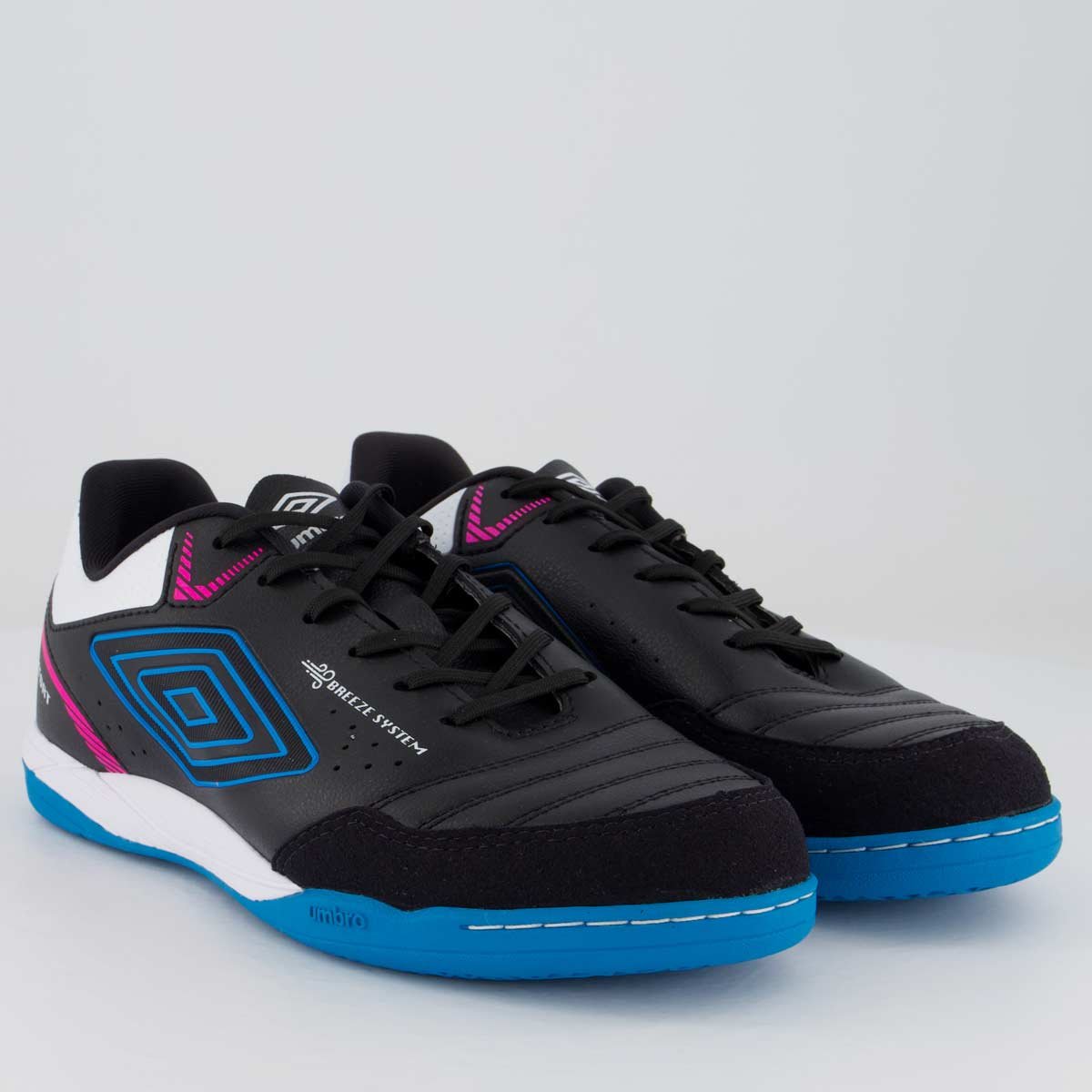 Chuteira Umbro X-Comfort Futsal Preta e Azul Preto/Azul 2