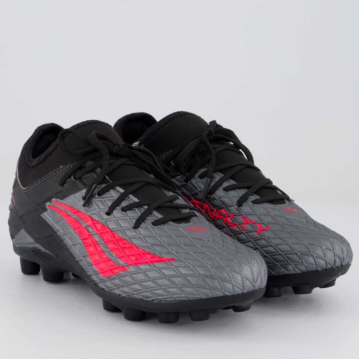 Chuteira Penalty RX Locker Y-3 Campo Juvenil Cinza Cinza 2