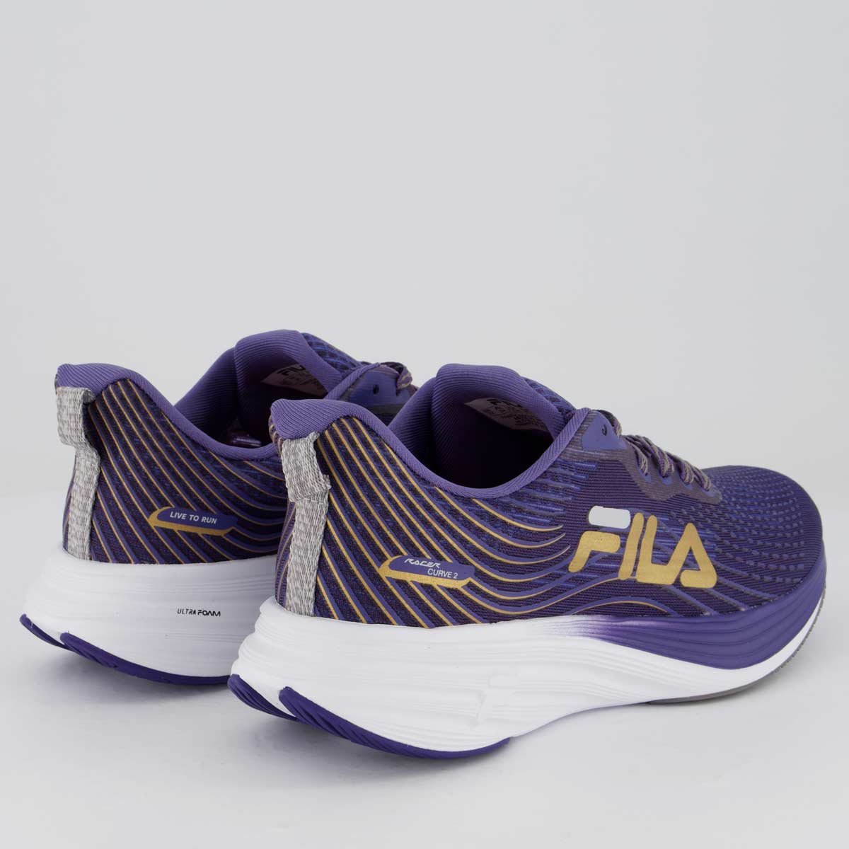 Tênis Fila Racer Curve Feminino Roxo Acinzentado e Dourado Roxo/Dourado 3