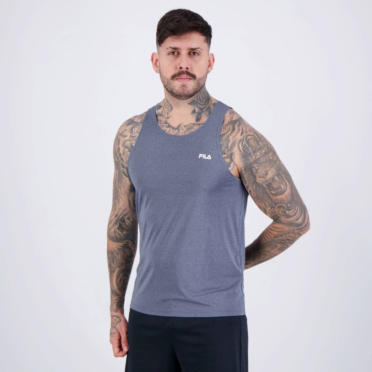Regata Fila Sport Melange Lux Cinza Cinza 3