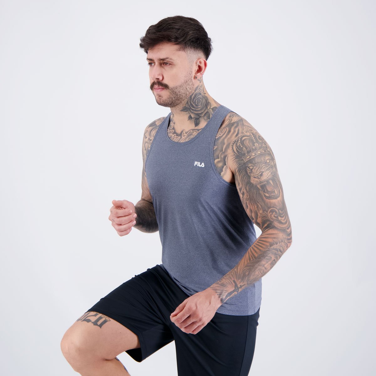 Regata Fila Sport Melange Lux Cinza Cinza 6