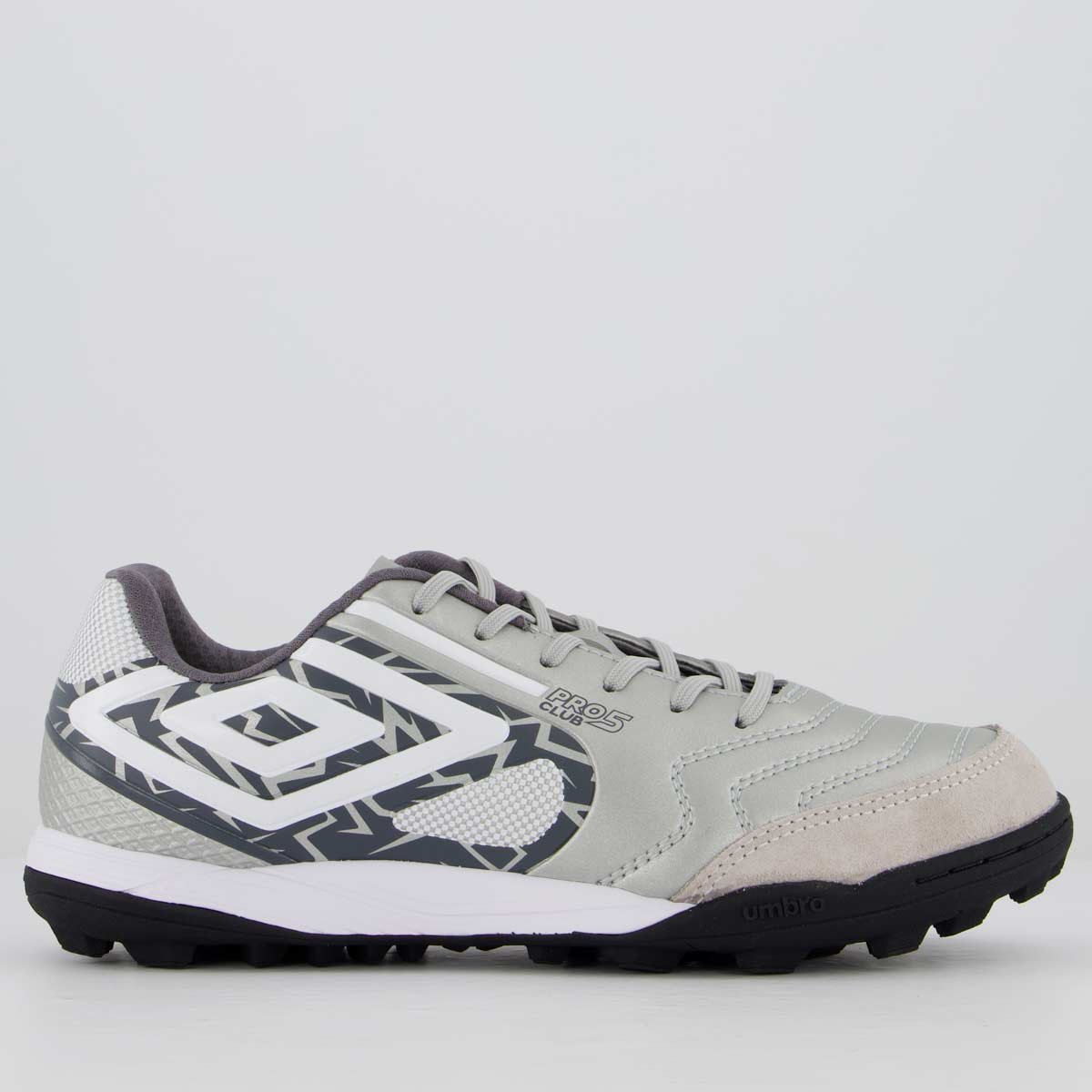 Chuteira Umbro Pro 5 Bump Club Society Cinza
